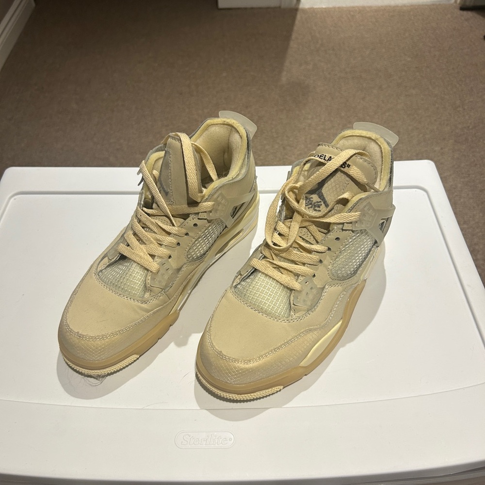 Nike/Off White Cream High-Top Sneakers